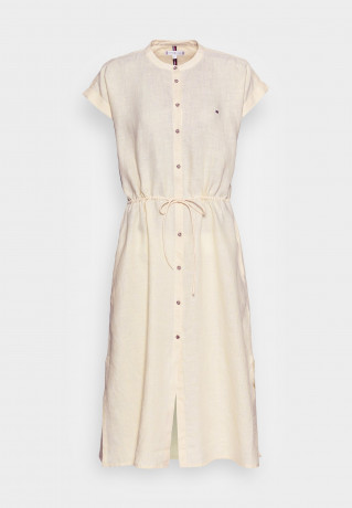 Tommy Hilfiger MIDI SHIRT DRESS Day dress lemon twist ПЛАТЬЕ МИДИ-РУБАШКА Повседневное платье лимонный твист