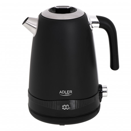 JUNG JUNG Wasserkocher ADLER AD1295B Wasserkocher mit Temperatureinstellung Digital Kettle, 1.7 l, 2200 W, Edelstahl LCD Display 360° Basis, Wasserkessel Wasser kochen Kettle  Чайник JUNG ADLER AD1295B чайник с регулировкой температуры, цифровой чайник, 1