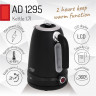 JUNG JUNG Wasserkocher ADLER AD1295B Wasserkocher mit Temperatureinstellung Digital Kettle, 1.7 l, 2200 W, Edelstahl LCD Display 360° Basis, Wasserkessel Wasser kochen Kettle  Чайник JUNG ADLER AD1295B чайник с регулировкой температуры, цифровой чайник, 1