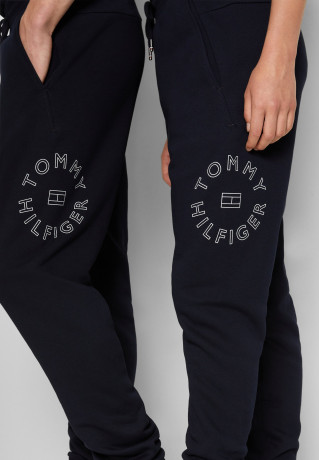 Tommy Hilfiger ROUNDALL GRAPHIC SWEATPANT UNISEX Tracksuit bottoms desert sky СПОРТИВНЫЕ БРЮКИ ROUNDALL GRAPHIC UNISEX Спортивные штаны небо пустыни