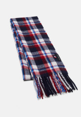 Tommy Hilfiger UPTOWN TARTAN SCARF UNISEX Scarf red/navy  ШАРФ В КЛЕТКУ UPTOWN УНИСЕКС Шарф красный/темно-синий