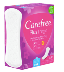 Carefree Slipeinlage Plus Large mit Frischeduf, Прокладки ежедневные Large Plus Fresh с ароматом свежести, 48 шт, 3 упаковки (144 шт)