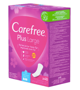 Carefree Slipeinlage Plus Large mit Frischeduf, Прокладки ежедневные Large Plus Fresh с ароматом свежести, 48 шт, 3 упаковки (144 шт)