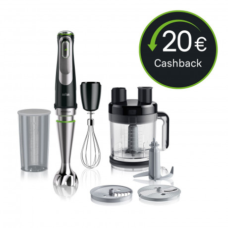 Braun Braun Stabmixer MQ9175XL MultiQuick Stabmixer-Set Schwarz/Edelstahl  Погружной блендер Braun MQ9175XL Набор ручных блендеров MultiQuick черный/нержавеющая сталь