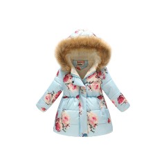 frler frler Steppjacke mit Kunstfell Kragen Mantel fur Madchen frler стеганая куртка с воротником из искусственного меха пальто для девочки