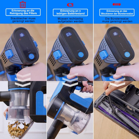 TASVAC TASVAC Akku-Hand-und Stielstaubsauger S8, 6-in-1 Kabellos, 26KPa Starke Saugleistung,8-Zellen Abnehmbarer  Беспроводной ручной пылесос TASVAC S8, беспроводной 6-в-1, мощность всасывания 26 кПа, съемный 8-элементный