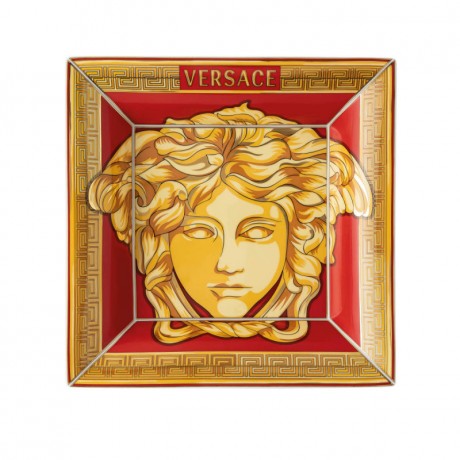 Rosenthal meets Versace Rosenthal Versace Medusa Amplified - Golden Coin Schale quadratisch flach 28 cm Rosenthal Versace Medusa Amplified - Чаша Golden Coin, квадратная, плоская, 28 см