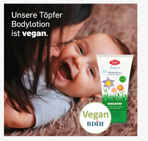 Töpfer Baby Bodylotion Babycare, 150 ml Детский лосьон для тела Babycare, 150 мл