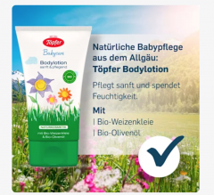 Töpfer Baby Bodylotion Babycare, 150 ml Детский лосьон для тела Babycare, 150 мл