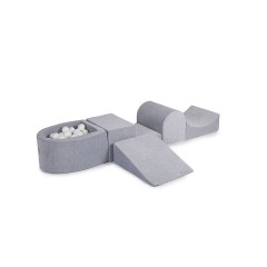 MeowBaby Spielplatz Aus Schaumstoff mit Ballebad 200x45cm\/100 Balle Hindernislaufen fur Kinder Детская пенная площадка с бассейном 200х45см/полоса препятствий на 100 шаров для детей