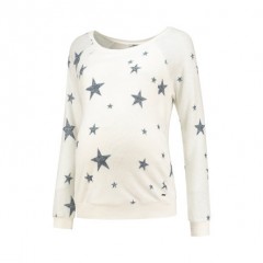LOVE2WAIT Stillsweatshirt Stars white