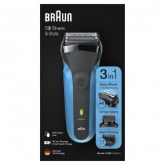 Braun Trimmer furs Gesicht quot;Series 3 310BTquot; in Schwarz und Blau  Триммер для лица &amp;quot;Серия 3 310ВТ&amp;quot; в черном и синем