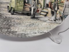 Royal Doulton, Роял Долтон Коллекционная тарелка "Универсальный магазин" художник Колин Уорден, ограниченный тираж, 21см, Великобритания 1990г.