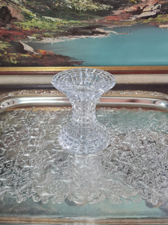 Подсвечник винтажный Rosenthal, хрусталь, 9.5 см, Германия, 1960-70гг.