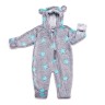 Hoppediz Overall aus Fleece Babyeinteiler grau-turkis Комбинезон флисовый детский цельнокроеный серо-бирюзовый