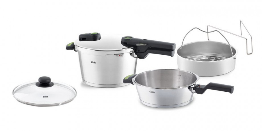 Fissler Fissler VITAQUICK GREEN- Set aus Schnellkochtopf 4,5l & 2,5l silber Набор скороварок Fissler VITAQUICK GREEN 4,5 л и 2,5 л