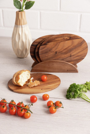 Zassenhaus Zassenhaus Fruchstuccksbretter-Set oval braun Овальная доска для завтрака Zassenhaus