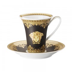 Rosenthal meets Versace Rosenthal Versace I love Baroque - Nero Kaffeetasse 0,18 L mit Untertasse 2-tlg. Rosenthal Versace I love Baroque - Nero кофейная чашка 0,18 л с блюдцем 2 шт.