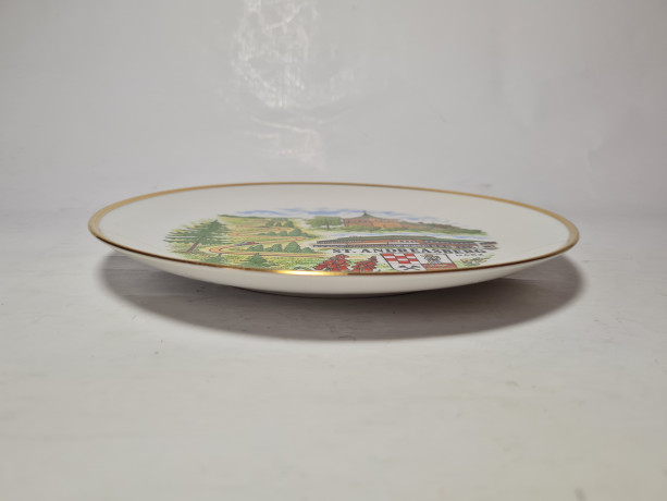 Manufaktur Floss Bavaria Декоративная тарелка с видами Санкт-Андреасберг, 19,5 см, Германия, 1960-70гг.