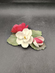 Статуэтка винтажная The Franklin Mint "Роза York &amp; Lancaster", фарфор, 14 х 5 см, Италия, 1985 год.