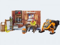 Bruder bworld Berghutte mit Snowmobil und Ausstattung горная хижина bworld со снегоходом и снаряжением