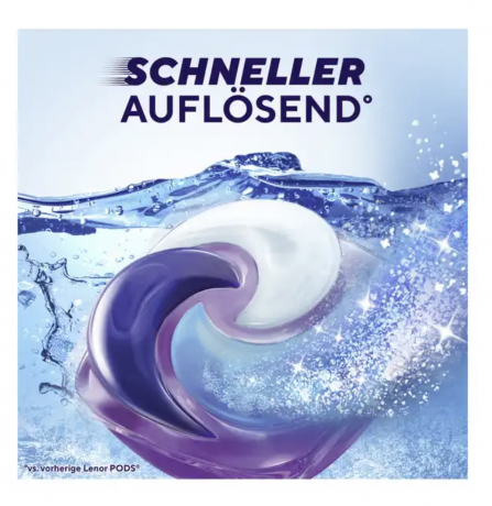 Lenor Vollwaschmittel Flussig All-in-1 Pods Aprilfrisch Großpackung 100WL, Капсулы 100 шт, для стирки цветного белья, с ароматом Апрельская свежесть, 2 уп х 50 капсул