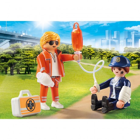 PLAYMOBIL PLAYMOBIL 70823 DuoPack Notarzt und Polizistin PLAYMOBIL 70823 DuoPack врач скорой помощи и женщина-полицейский