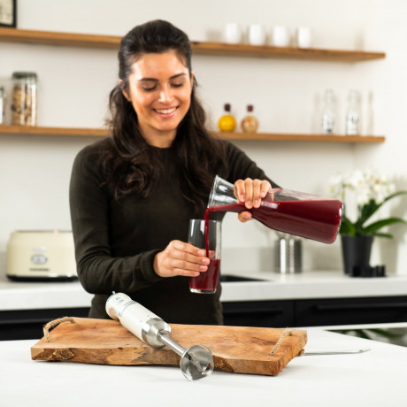 Westinghouse Westinghouse Stabmixer WKHB270 Retro, 600 W, 5 Geschwindigkeitsstufen  Pulsfunktion cremeweiss Погружной блендер Westinghouse WKHB270 Retro, 600 Вт, 5 уровней скорости, импульсный режим