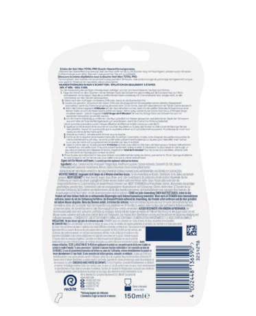 Veet Men Dusch-Haarentfernungscreme Oberkorper & Beine, normale Haut  Мужской крем для удаления волос в душе, для верхней части тела и ног, для нормальной кожи.