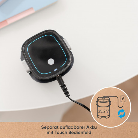 hoogo hoogo Akku-Stielstaubsauger SC501, 550,00 W, beutellos, optional mit Beutel, Inklusive GUTSCHEIN fur hoogo blitzblank Staubbeutel, leise: 69 dB(A)  Беспроводной пылесос hoogo SC501, 550,00 Вт, без мешка, опционально с мешком, включая ВАУЧЕР на мешок