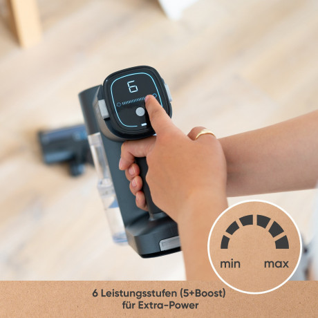 hoogo hoogo Akku-Stielstaubsauger SC501, 550,00 W, beutellos, optional mit Beutel, Inklusive GUTSCHEIN fur hoogo blitzblank Staubbeutel, leise: 69 dB(A)  Беспроводной пылесос hoogo SC501, 550,00 Вт, без мешка, опционально с мешком, включая ВАУЧЕР на мешок