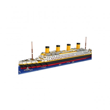 Hocan Lernspielzeug fur Kinder Titanische kleine Partikelbausteine Развивающие игрушки для детей Строительные блоки Титаник с мелкими частицами