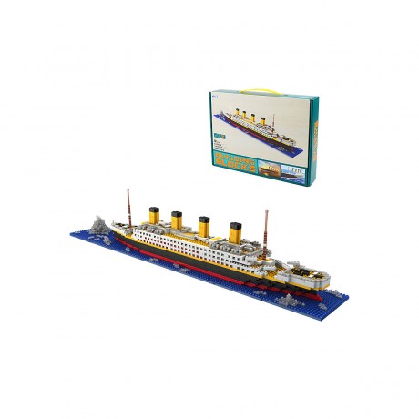 Hocan Lernspielzeug fur Kinder Titanische kleine Partikelbausteine Развивающие игрушки для детей Строительные блоки Титаник с мелкими частицами