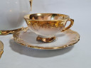Набор для кофе винтажный RW Bavaria, белый фарфор с обильной позолотой: кофейник 19 x 21 см, 3 чашки 9 x 4,5 м, 4 x блюдца - 12см, Германия, 1960-70гг.