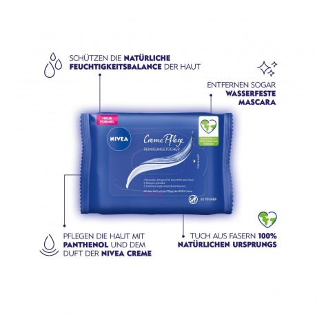 Nivea Reinigungstucher Creme Pflege Очищающие салфетки крем-уход