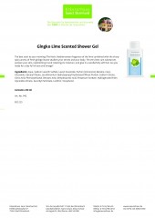 Krauterhaus Sanct Bernhardt Gingko-Lime Scented Shower Gel, Санкт Бернхард Гель для душа с ароматом гингко-лайма 250 мл