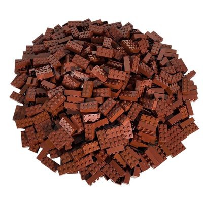 LEGO LEGO 2x4 Steine Rot Braun - 50 Stuck - Reddish brown bricks 3001 LEGO 2x4 кирпичи красно-коричневые - 50 штук - красновато-коричневые кирпичи 3001