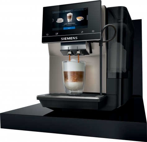 SIEMENS SIEMENS Kaffeevollautomat EQ.700 classic TP705D01, intuitives Full-Touch-Display, automatische Milchsystem-Reinigung  Полностью автоматическая кофемашина SIEMENS EQ.700 classic TP705D01, интуитивно понятный сенсорный дисплей, автоматическая очистк