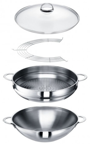 Schulte-Ufer Schulte-Ufer WOK-SET Onda 4-tlg. silber Schulte-Ufer НАБОР ДЛЯ ВОК Onda, 4 предм.