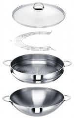 Schulte-Ufer Schulte-Ufer WOK-SET Onda 4-tlg. silber Schulte-Ufer НАБОР ДЛЯ ВОК Onda, 4 предм.