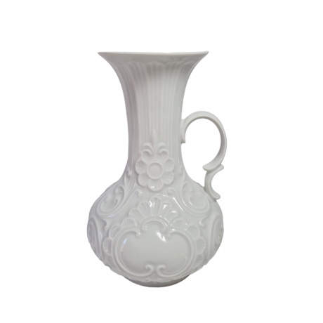 Вазочка винтажная Wundsiedel Bavaria с объемным декором и ручкой, средняя, 20 см, Германия, 1970-80гг.
