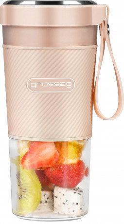 grossag grossag Akku-Smoothie-Maker to-go Rosa MX 10.02 1378, 67 W  Беспроводная портативная смузи-машина Grossag, розовая MX 10.02 1378, 67 Вт