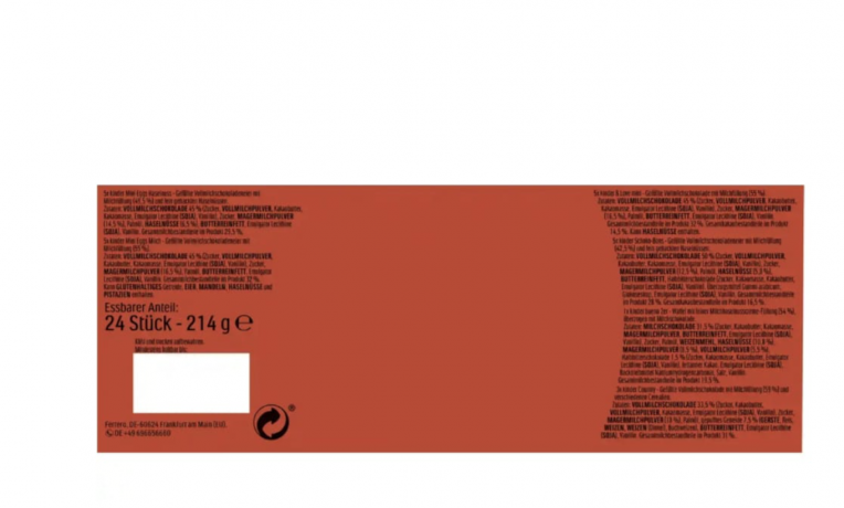 Ferrero Kinder Mix 2025 Adventskalender, Киндер адвент-календарь, 24 сладких сюрприза, 214 грамм