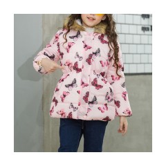 frler frler Steppjacke mit Kunstfell Kragen Mantel fur Madchen frler стеганая куртка с воротником из искусственного меха пальто для девочки