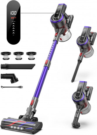 Buture Buture Akku-Hand-und Stielstaubsauger, Beutellos, Saugleistung Staubsauger JR400-V, Kabelloser Staubsauger, Violett Беспроводной ручной и стержневой пылесос Buture, без мешка, пылесос с силой всасывания JR400-V, беспроводной пылесос, фиолетовый