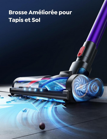 Buture Buture Akku-Hand-und Stielstaubsauger, Beutellos, Saugleistung Staubsauger JR400-V, Kabelloser Staubsauger, Violett Беспроводной ручной и стержневой пылесос Buture, без мешка, пылесос с силой всасывания JR400-V, беспроводной пылесос, фиолетовый