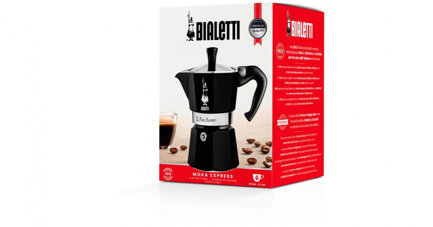 Bialetti Bialetti Moka Express, Espressomaschine schwarz, 6 Tassen  schwarz Bialetti Moka Express, кофемашина для эспрессо, черный, 6 чашек
