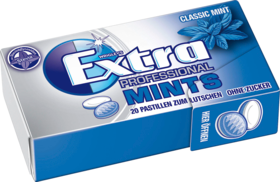 EXTRA Professional Mints Мята	 Таблетки	 без сахара, 22 г