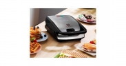 Tefal Tefal Snack Collection Set SW854D, Sandwichmaker edelstahl/schwarz, 700 Watt, mit 4 Platten-Sets  edelstahl/schwarz Tefal Snack Collection Set SW854D, сэндвичница, нержавеющая сталь/черный, 700 Вт, с 4 наборами тарелок