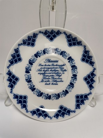 Hutschenreuther Pharisaer,  Хутченройтер Фарфоровый Кофейный набор на 2 персоны с синим декором и яхтами, для Фарисей, Германия 1969г.